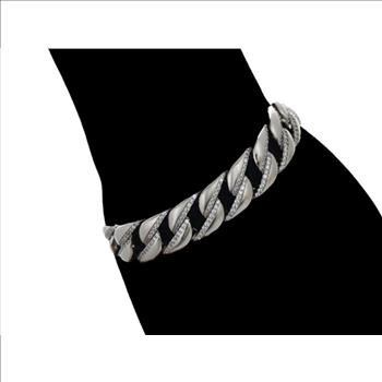 Iced Out Platinum Plated Cuban Bracelet