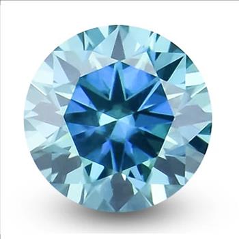 Moissanite Unmounted 4.0ct Ocean Blue Round Stone