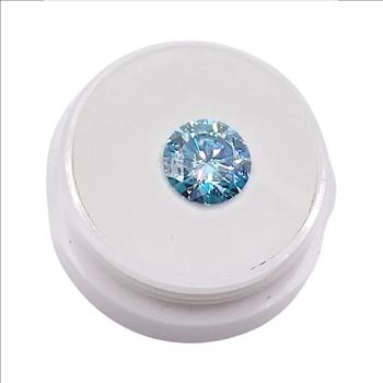 Moissanite Unmounted 4.0ct Ocean Blue Round Stone