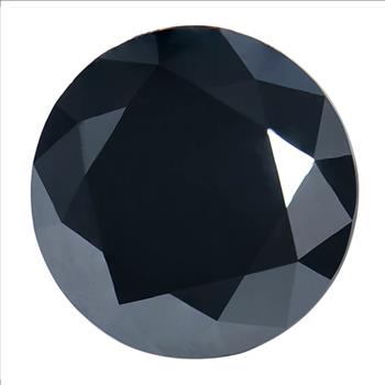 Moissanite Unmounted 1.0ct Black Round Stone
