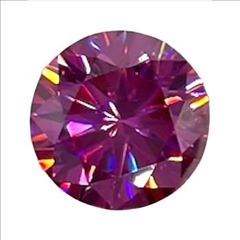 Moissanite Unmounted 4.0ct Amethyst Round Stone