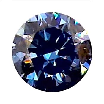 Moissanite Unmounted 1.0ct Sapphire Blue Round Stone