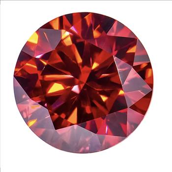 Moissanite Unmounted 1.ct Pigeon Blood Round Stone