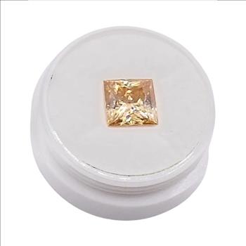 Moissanite Unmounted 2.0ct Champagne Princess Cut Stone