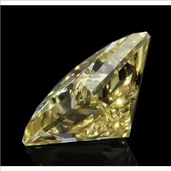 Moissanite Unmounted 1.0ct Lemon Yellow Princess Cut Stone