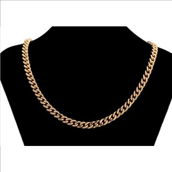 Cuban Link 7.0mm 14K Gold Plated Set