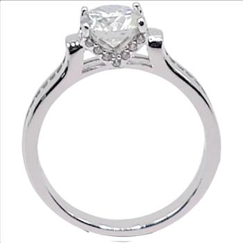 925 Sterling Silver 1.0ct Moissanite Chanel Ring