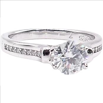925 Sterling Silver 1.0ct Moissanite Chanel Ring