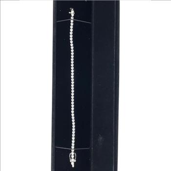 925 Sterling Silver Moissanite 4.7ct Heart Tennis Bracelet
