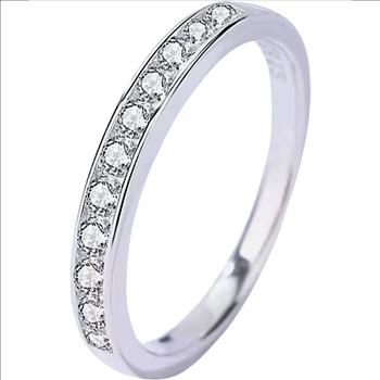 925 Sterling Silver Moissanite 2.0ct Engagement/Wedding Ring Set