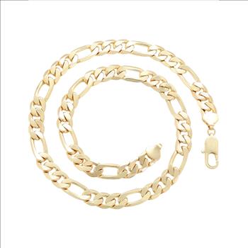 Cuban Link 9.0mm 14K Gold Plated Necklace
