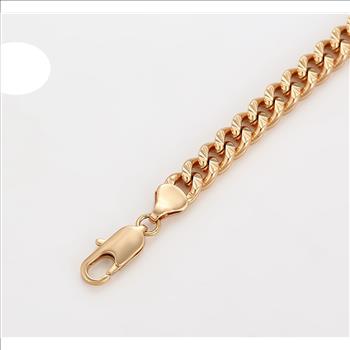 Cuban Link 7.0mm 14K Gold Plated Bracelet