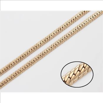 4.0mm 18K Gold Plated Serpentine Necklace