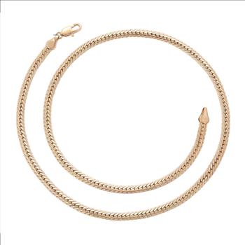 4.0mm 18K Gold Plated Serpentine Necklace