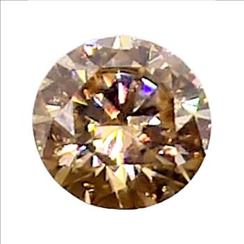 Moissanite Unmounted 1.0ct Champagne Round Stone