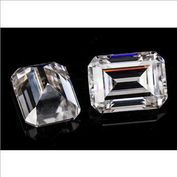 Moissanite Unmounted 4.0ct Emerald Cut Stone