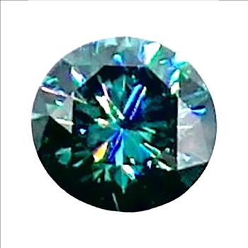 Moissanite Unmounted 1.0ct Vivid Green Round Stone