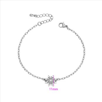 11.0mm Platinum Plated Starburst Bracelet