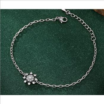 11.0mm Platinum Plated Starburst Bracelet