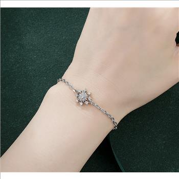 11.0mm Platinum Plated Starburst Bracelet