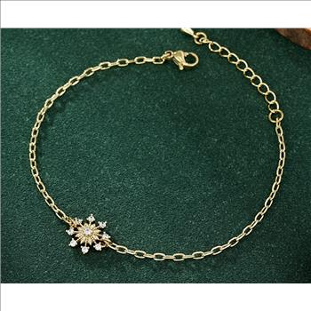 11.0mm 18K Gold Plated Starburst Bracelet
