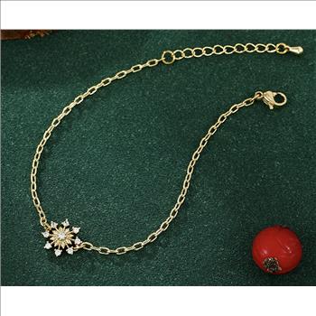 11.0mm 18K Gold Plated Starburst Bracelet