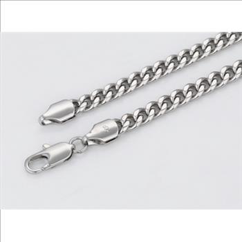 7.5mm Platinum Plated Cuban Link Necklace