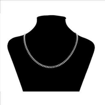 7.5mm Platinum Plated Cuban Link Necklace