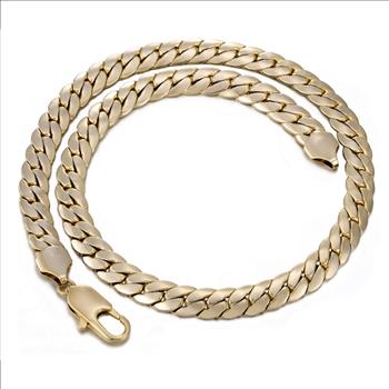 Serpentine Cuban Chain 14K Gold Plated