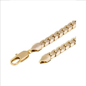 Serpentine Cuban Chain 14K Gold Plated
