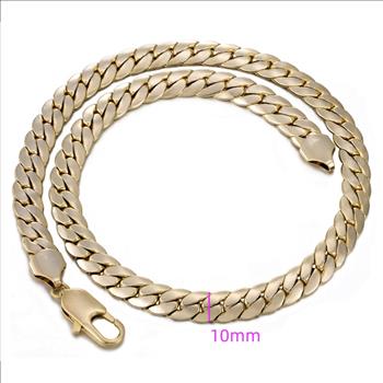 Serpentine Cuban Chain 14K Gold Plated
