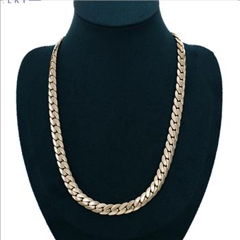 Serpentine Cuban Chain 14K Gold Plated