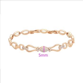 5.0mm 18K Gold Plated Marquise Bracelet