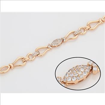 5.0mm 18K Gold Plated Marquise Bracelet