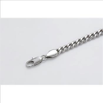 7.5mm Platinum Plated Cuban Link Bracelet