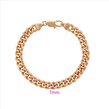 Cuban Link 7.0mm 18K Gold Plated Bracelet