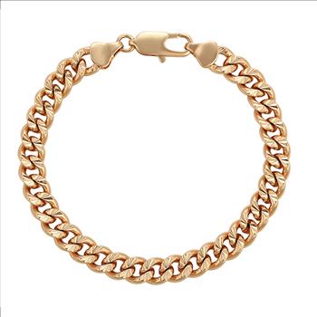 Cuban Link 7.0mm 14K Gold Plated Bracelet