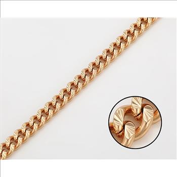 Cuban Link 7.0mm 14K Gold Plated Bracelet