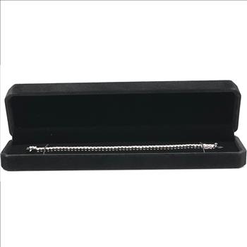 925 Sterling Silver Moissanite 4.0mm 12.6cttw Tennis Bracelet