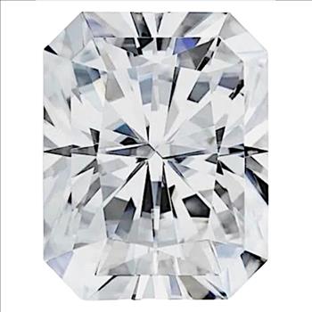 Moissanite  Unmounted 2.0ct Emerald Cut Stone