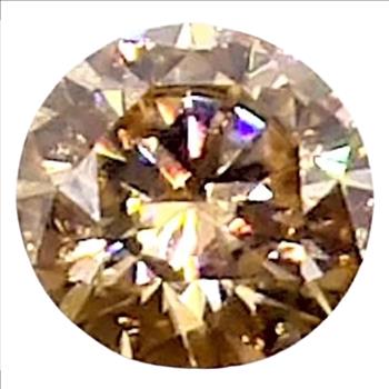 Moissanite Unmounted 2.0ct Champagne Round Stone