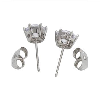 1.0ct Simulated Diamond Platinum Plated Stud Earrings