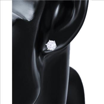 1.0ct Simulated Diamond Platinum Plated Stud Earrings
