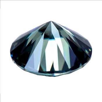 Moissanite Unmounted 5.0ct Rainbow Blue Round Stone