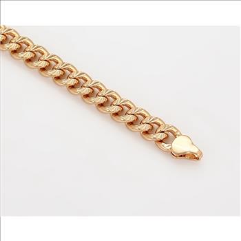 Cuban Link 7.0mm 14K Gold Plated Bracelet