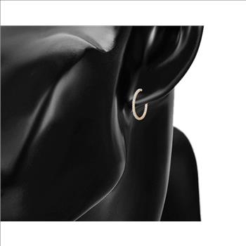 38mm Simulated Diamond 14K Gold Plated Hoop Earrings