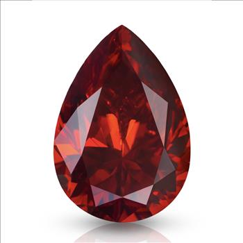 Moissanite Unmounted 2.0ct Pigeon Blood Pear Cut Stone