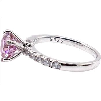 Moissanite Lab Diamond 2.0ct Pink Chanel Ring
