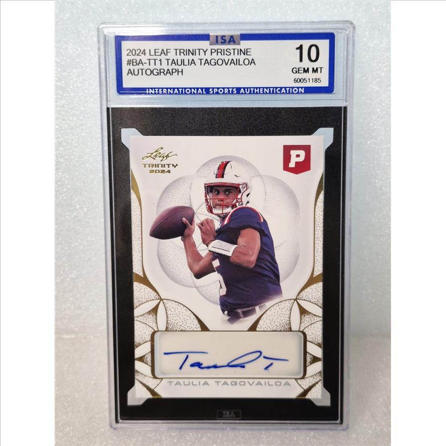 2024 Leaf Trinity Pristine #BA-TT1 Taulia Tagovailoa Auto Gold ISA Gem Mint 10