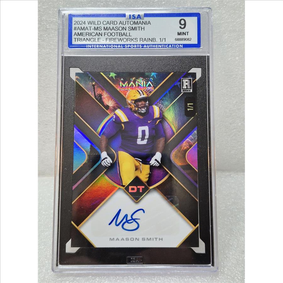 Maason Smith 2024 Wild Card Auto Mania Auto RC Fireworks 1/1 ISA 9